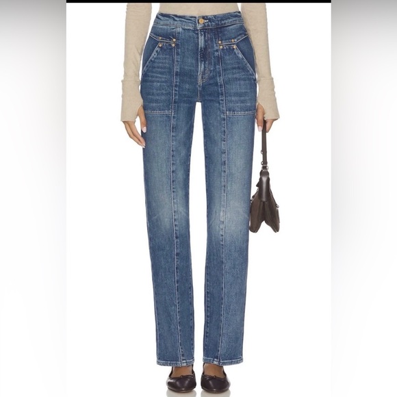 MOTHER Denim - MOTHER NWT Riveting Rambler High Waist Zip Sneak Bending The Rules size 30